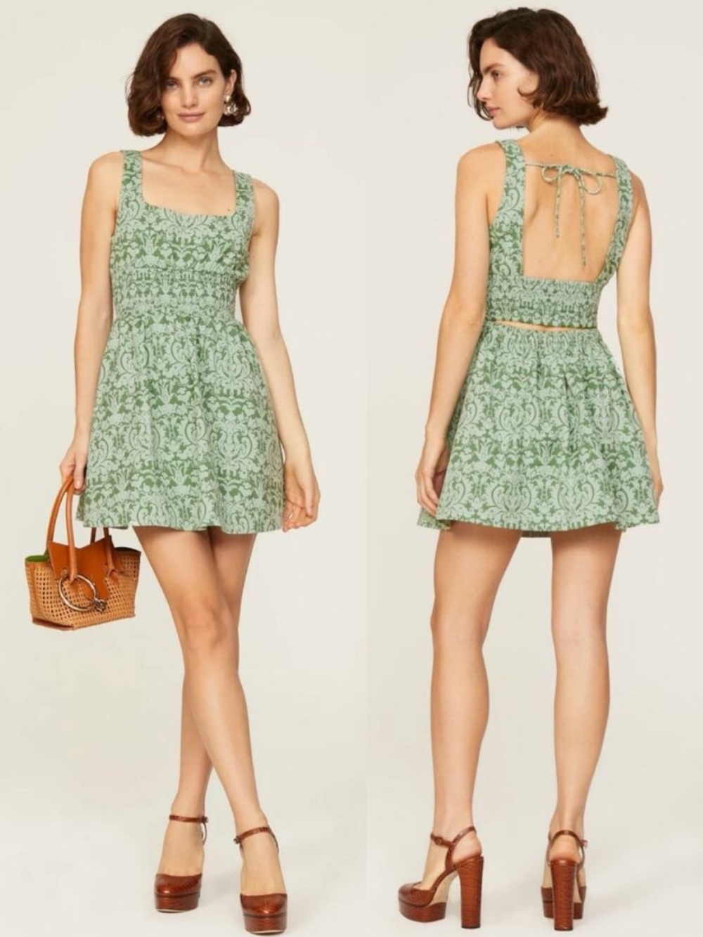 Hill House Green Jacquard Cher Dress